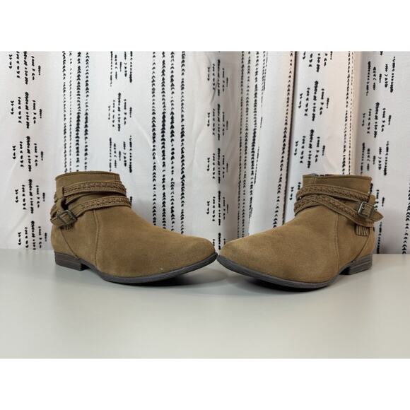 Minnetonka Womens Dixon Suede Boots 9.5 Brown Rodeo Cowgirl Country Western Boho - Picture 11 of 14